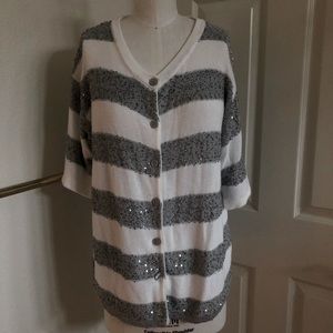 Black and white striped sweater